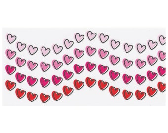 Valentine's Day Hearts UV DTF Wrap Transfer - Tumbler Transfer - Durable, Waterproof Sticker Transfer
