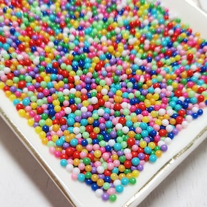 FAKE 2mm Rainbow Nonpareil Sprinkles - Fake Sprinkles - Faux Food - Fake Food - Decoden Sprinkle - Slime Sprinkles - 2mm Beads