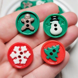 Assorted Christmas Buttons - Christmas Embellishments