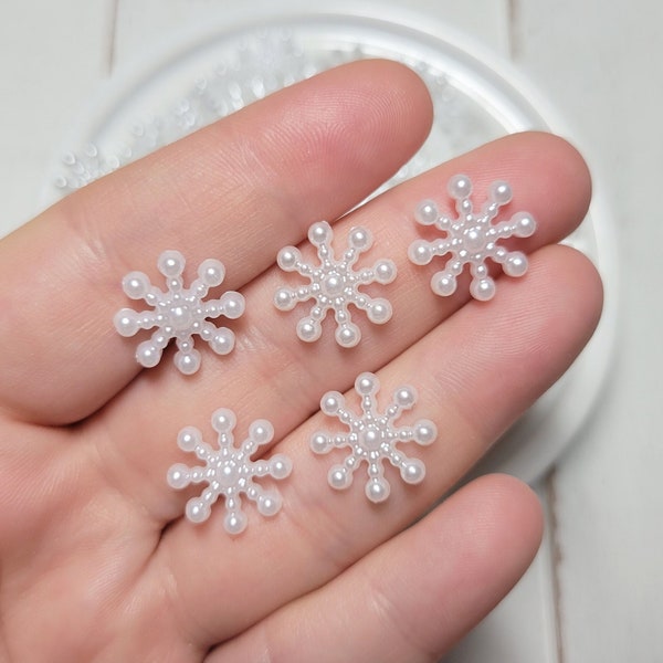 Snowflake Filler - Tiny Embellishments - Slime Filler - Sensory Bottle Filler - Christmas Rhinestones