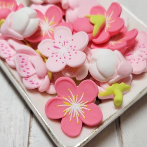 Cabujones de flores surtidos - Cabujones de flores - Dijes de flores - Dijes de slime