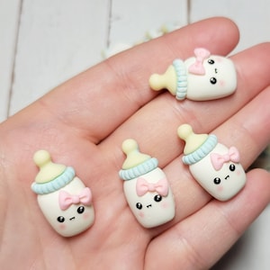 Baby Bottle Cabochons - Flatback Resin - Kawaii Cabochon - Resin Candy - Baby Cabochons - Slime Charms