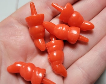 Cabochons nez carotte - cabochon kawaii - bonbon en résine - cabochons bonhomme de neige - breloques slime