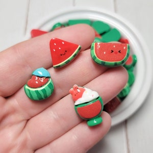 Assorted Watermelon Cabochons - Flatback Resin - Kawaii Cabochon - Slime Charms