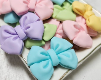 Assorted Hair Bow Cabochons - Flatback Resin - Kawaii Cabochon - Clay Hair Bow