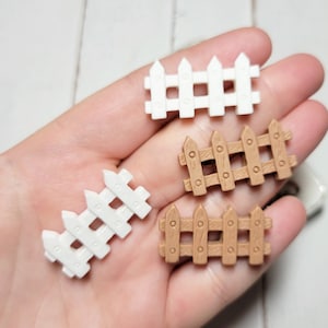 Fence Doll House Charms - Flatback Resin - Kawaii Cabochon - Resin Candy - Fence Cabochons - Slime Charms