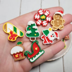 Assorted Christmas Cabochons - Flatback Resin - Kawaii Cabochon - Christmas Cabochon