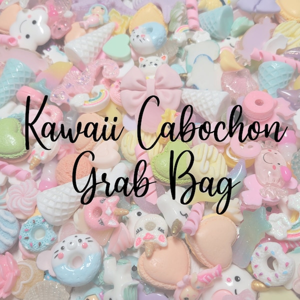 Kawaii Cabochon Grab Bag - Cabochons - Flat Back Resins - Slime Charms - Random Charms