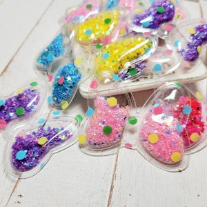 Assorted Easter Polkadot Shaker Appliques - Hair Bow Applique - Clear PVC Shaker - DIY Hair Accessories