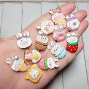 Kawaii Easter Cabochons - Flatback Resin - Kawaii Cabochon - Resin Candy - Easter Cabochons - Slime Charms