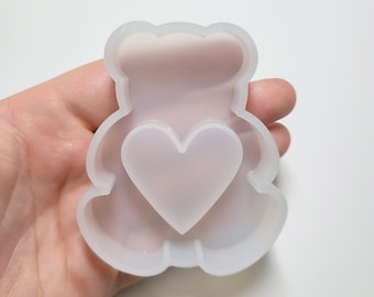 Bear Love Shaker Mold - Silicone Mold - Cabochon Mold