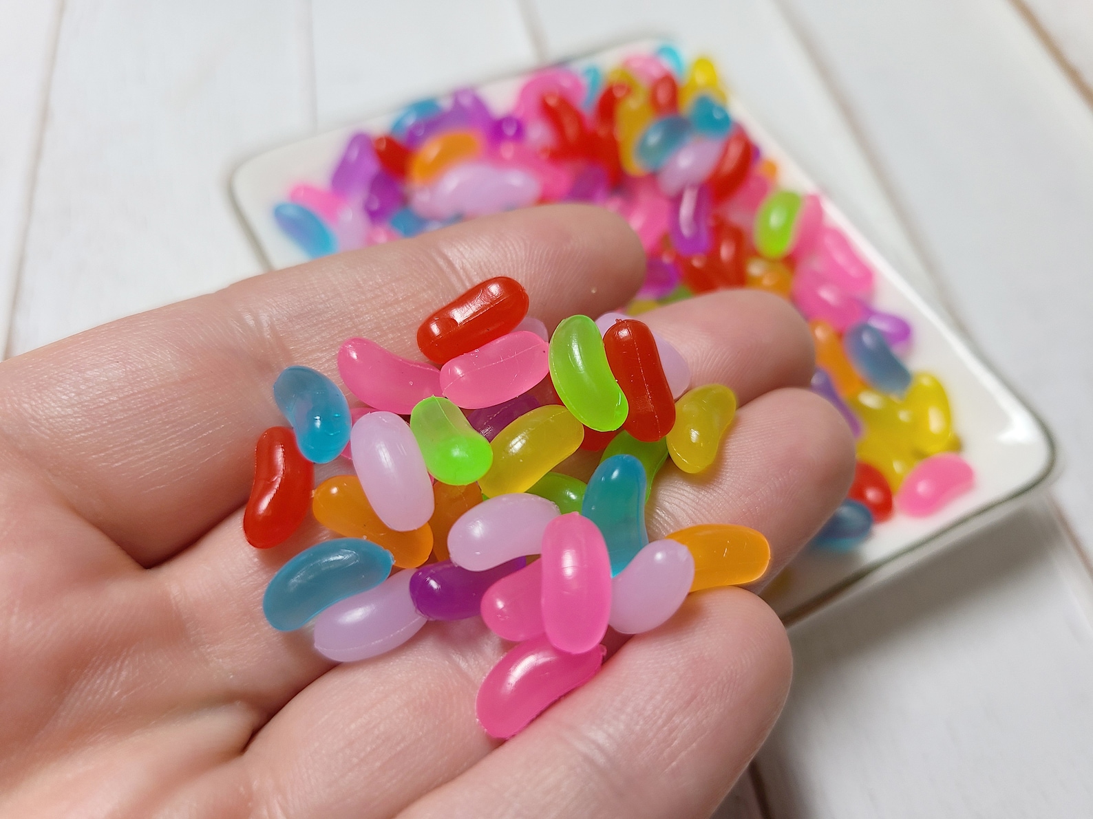 Miniature Jelly Beans Fake Jelly Beans Kawaii Cabochon Etsy