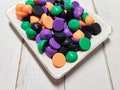 Halloween Chocolate Chip Cabochons - Chocolate Chips - Rainbow Chips - Flatback Resin - Kawaii Cabochon - Candy Cabochons - Slime Charms
