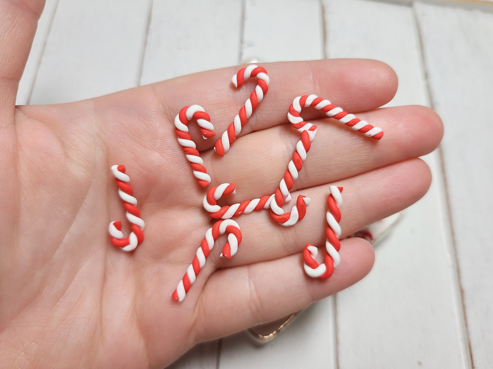Miniature Chocolate & Red Candy Canes Fake Candy Cane Faux Etsy