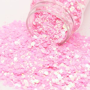Macaron Chunky Glitter Collection - #2 Strawberry Shortcake - Glitter - Chunky Glitter - Pink Glitter