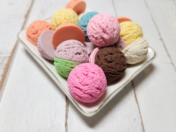 Large Assorted Ice Cream Scoop Cabochons Fake Food Fake Ice Cream Cones Ice  Cream Resins Ice Cream Charms 