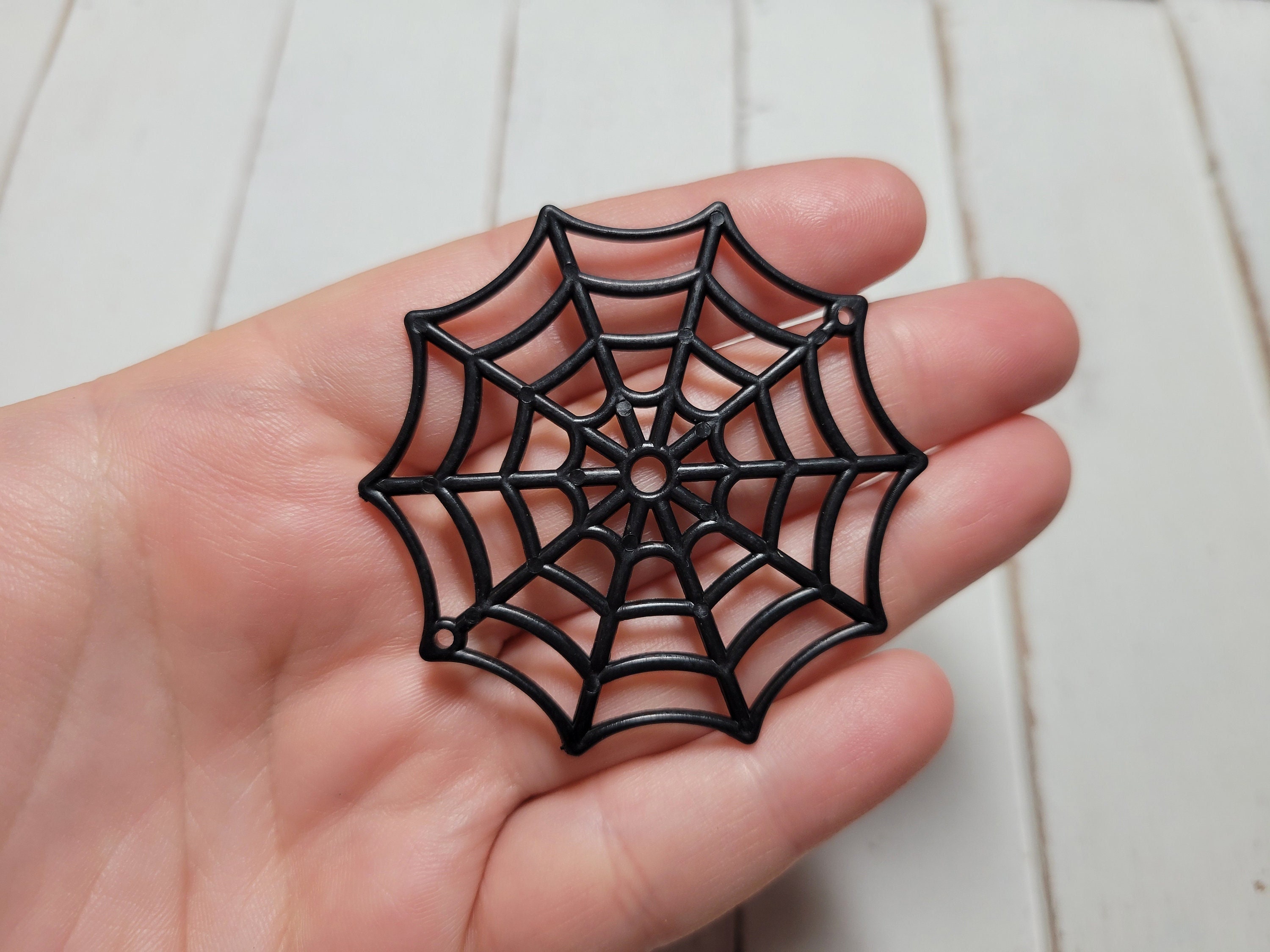 Black Spider Web Cabochons - Flatback Resin - Kawaii Cabochon - Resin Charms - Slime Charms - Halloween Charms
