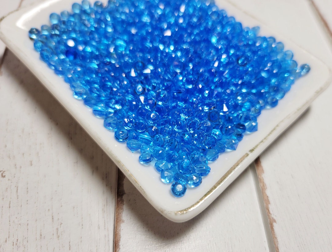 Miniature Dark Blue Fake Diamonds Acrylic Diamonds Rhinestone Diamonds