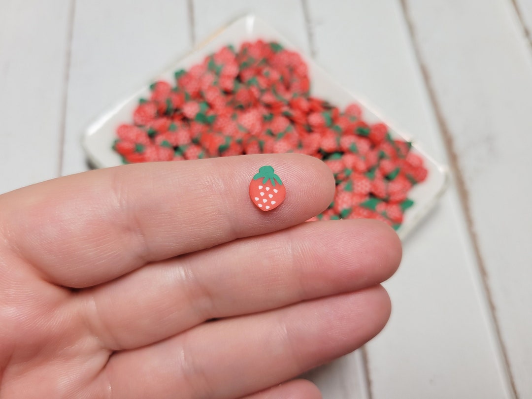 FAKE Whole Strawberry Sprinkles - Fake Sprinkles - Fake Food - Clay ...
