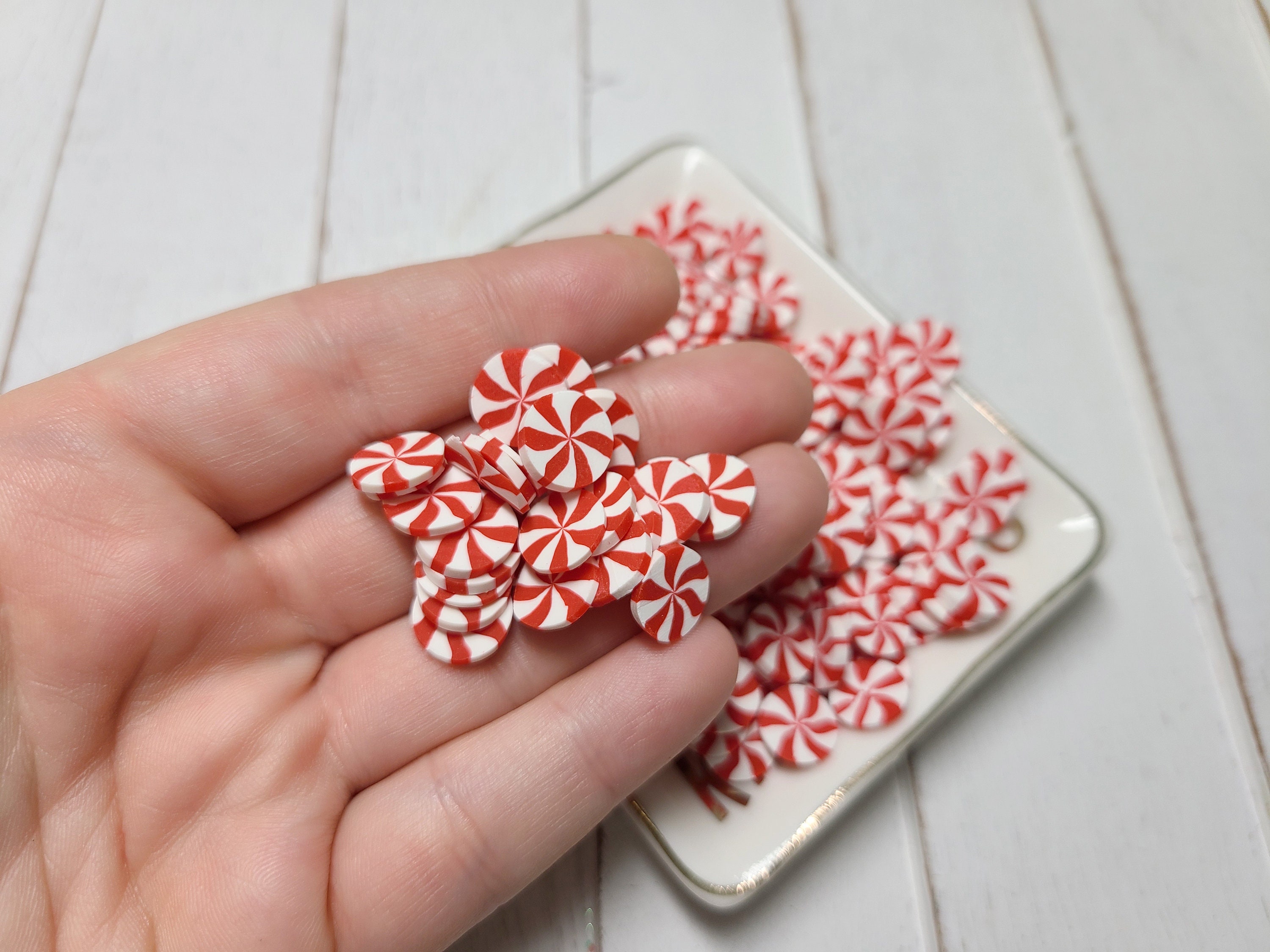 FAKE Large Peppermint Candy Sprinkles Fake Sprinkles Faux Etsy