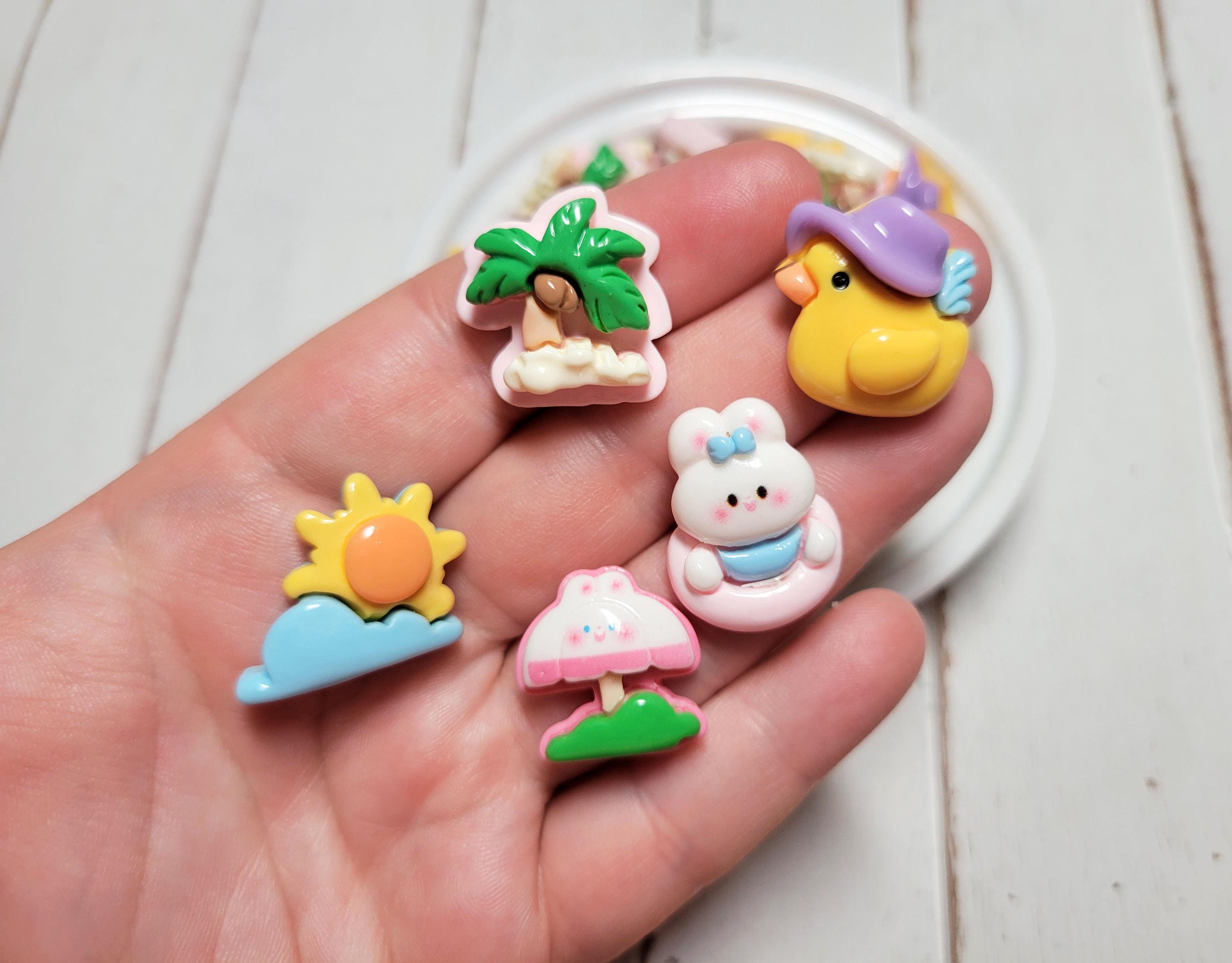 Kawaii Outdoor Cabochons - Flatback Resin - Kawaii Cabochon - Slime Charms