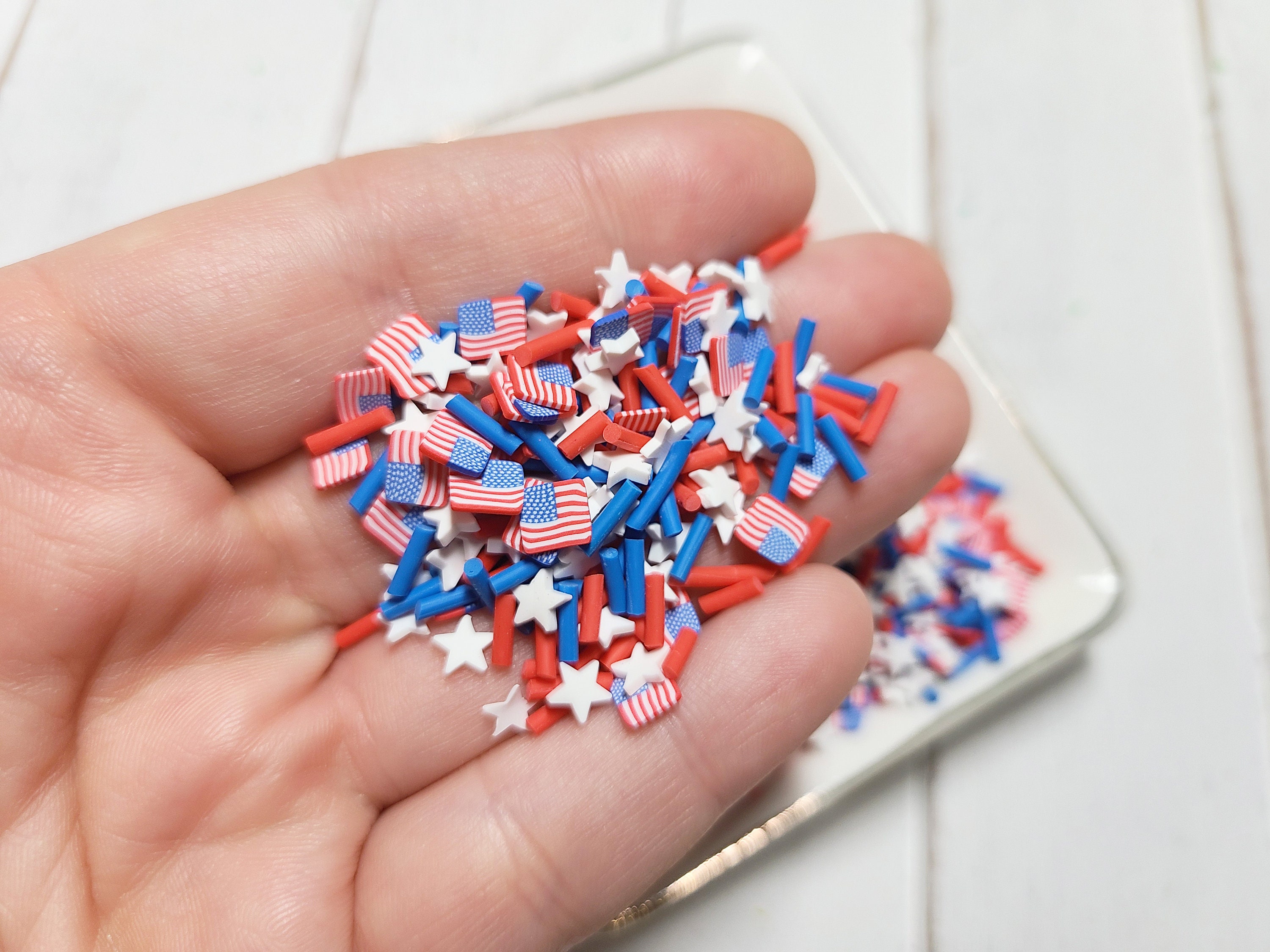 FAKE Star Spangled Sprinkle Mix - Fake Sprinkles - Fake Food - Clay ...