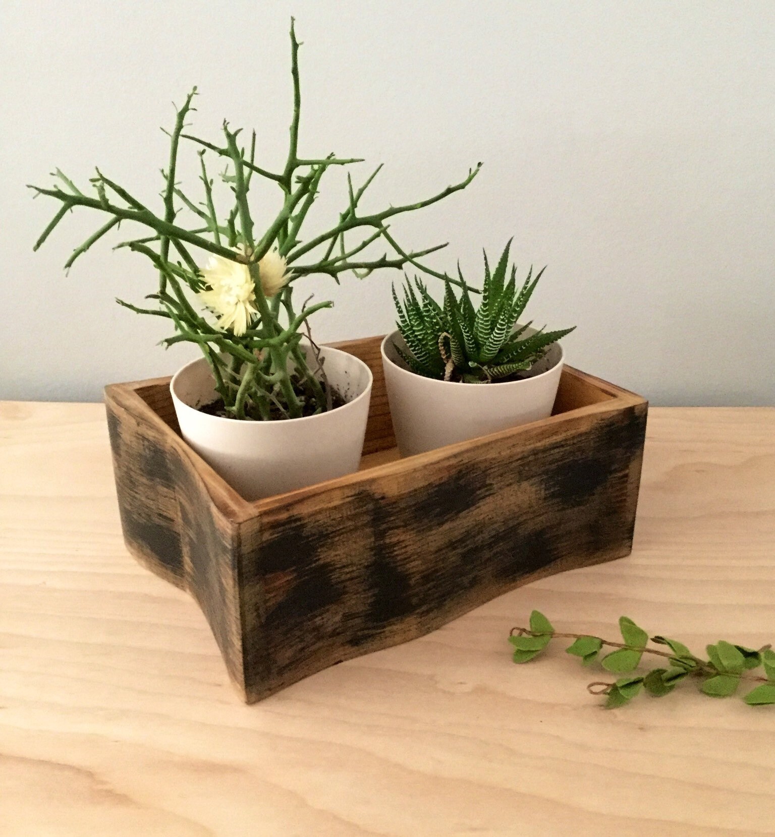 Caja de escritorio de madera // caja de jardinera de madera | Etsy