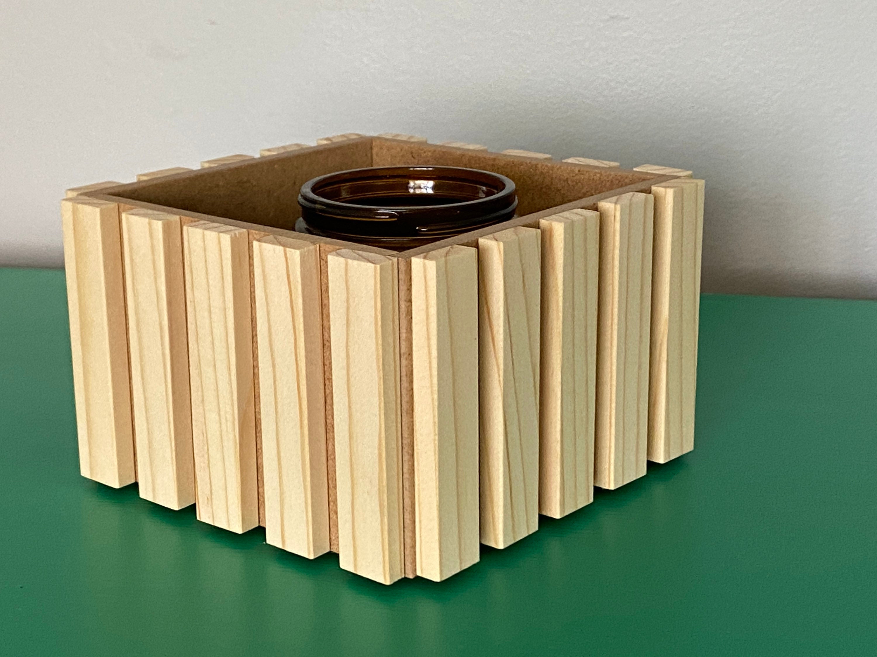 Caja de jardinera de madera de tamaño pequeño SLAT // | Etsy