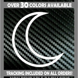 Crescent Moon Car Decal vinyl sticker Lunar Cycle Full Van Truck Laptop Locker
