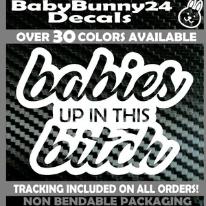 Bambini in questa cagna mamma vita Minivan Vinyl Decal auto auto bambino a bordo