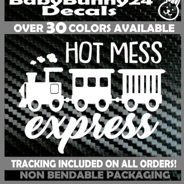 Hot Mess Train Sticker - Etsy