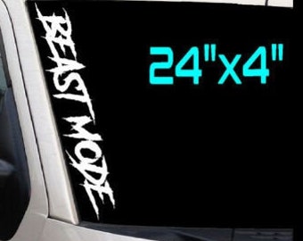 BEAST MODE 24" Vinyl Decal Sticker Diesel Truck Car Lifted Stance JDM Turbo Hate