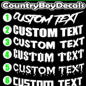 CUSTOM TEXT 42" Windshield BROW Curved Vinyl Decal Sticker Personalized your text Truck Car Turbo