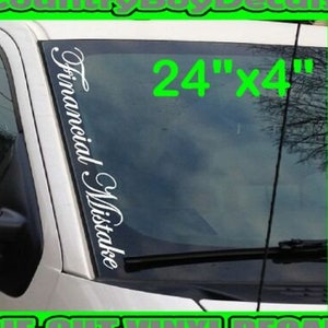 FINANCIËLE fout 24x4 verticale voorruit vinyl decal sticker Boost truck auto vrachtwagen diesel auto boot