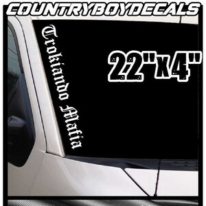 Bowtie Mafia Vinyl Decal Sticker – Vertical Windshield Soot Design For Diesel Trucks – Oracal Vinyl, Customizable