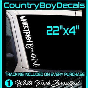 WHITE TRASH MOOIE Vinyl Decal 22 "Diesel Truck Auto Country Backwoods Cowgirl