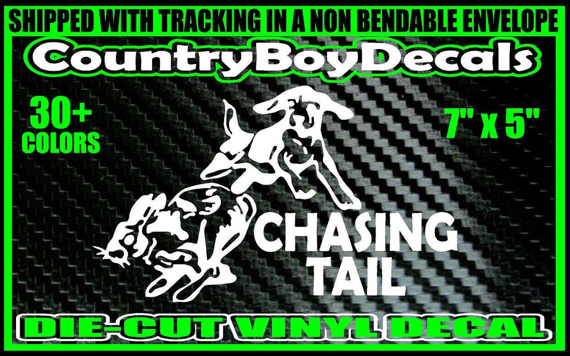 CHASING TAIL Vinyl Decal Sticker RABBIT Hunting Beagle Hound - Etsy