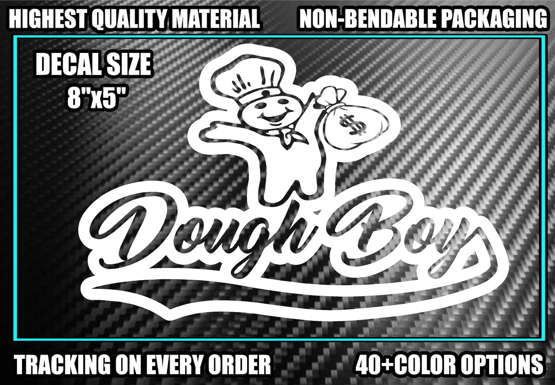 DOUGH BOY 8 X 5 Vinyl Decal Sticker Diesel Truck JDM Car Turbo Boost