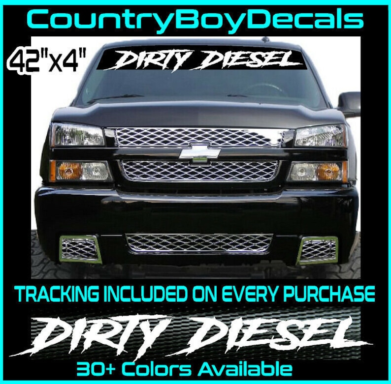 DIRTY DIESEL 42 Vinyl Decal Sticker Truck Car Lifted Etsy