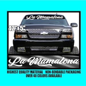 La Mamalona 42&quot; Vinyl Decal Sticker Window Windshield Mexico Mexican Diesel Truck Lifted Car Turbo Boost Jalisco Michoacan Brow Michoacán