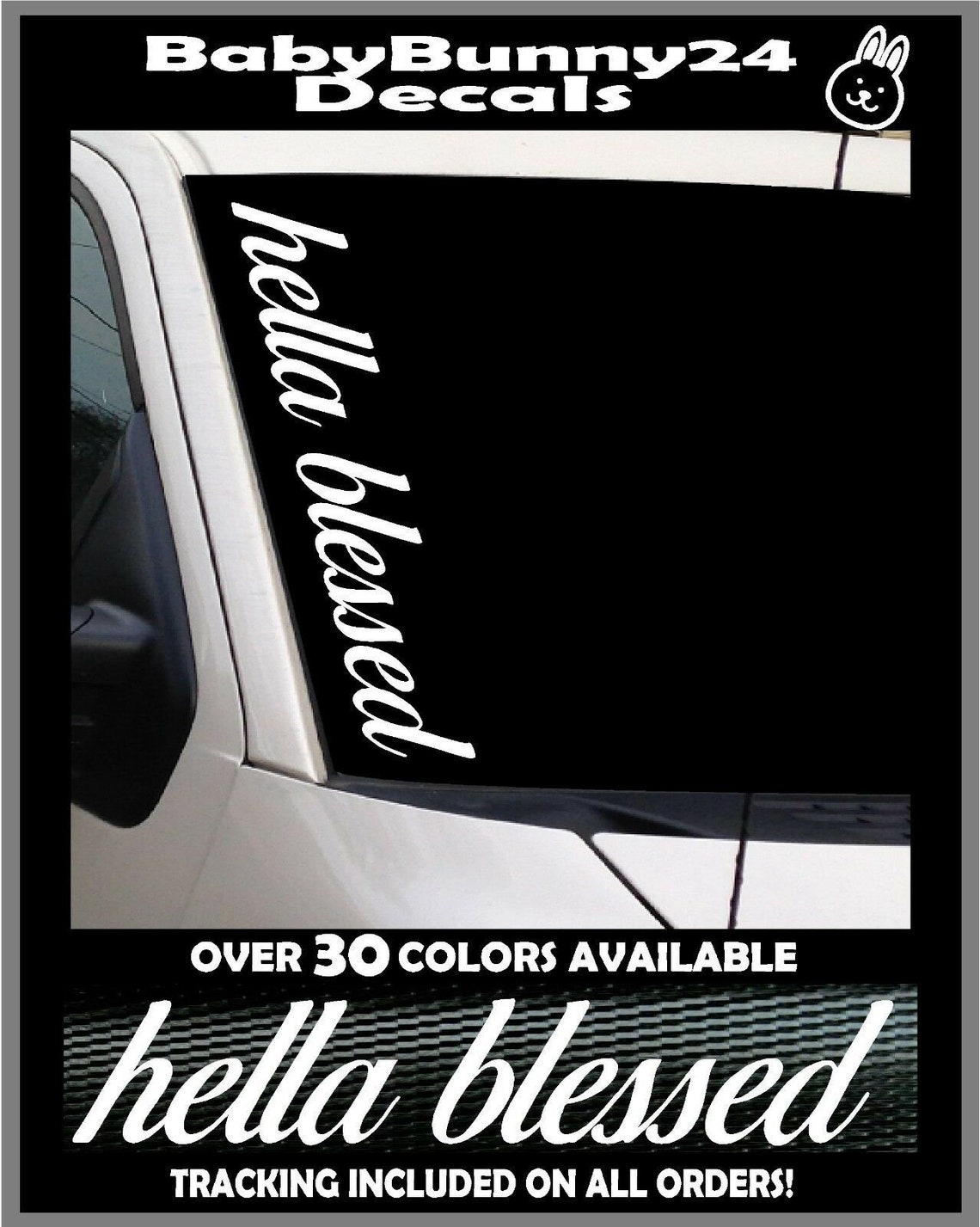 Hella Blessed Vinyl DECAL Sticker Car Truck Vertical Etsy