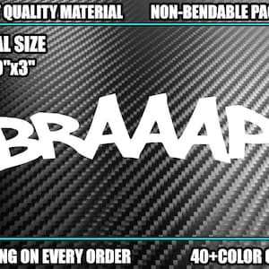 BRAAAP 10&quot; Vinyl Aufkleber Sticker Dirt Bike Motocross Schneemobil Truck Auto Turbo GT