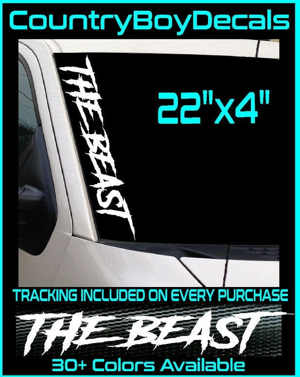 THE BEAST 22インチ フロントガラス ビニール デカール ステッカー