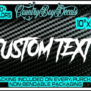 CUSTOM TEXT Vinyl Decal Sticker JDM Car Diesel Truck Turbo Boost Stance Lifted Your Name Personalized
