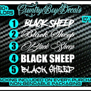 BLACK SHEEP Vinyl Decal Sticker Diesel Truck JDM Car Lifted Low Turbo Boost Gt
