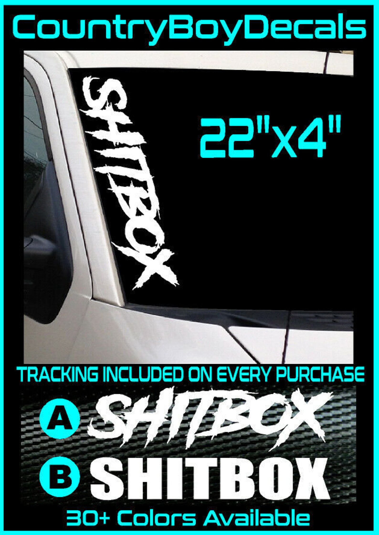 SHITBOX 22 Vinyl Decal Sticker Diesel Truck Car Junkyard Etsy