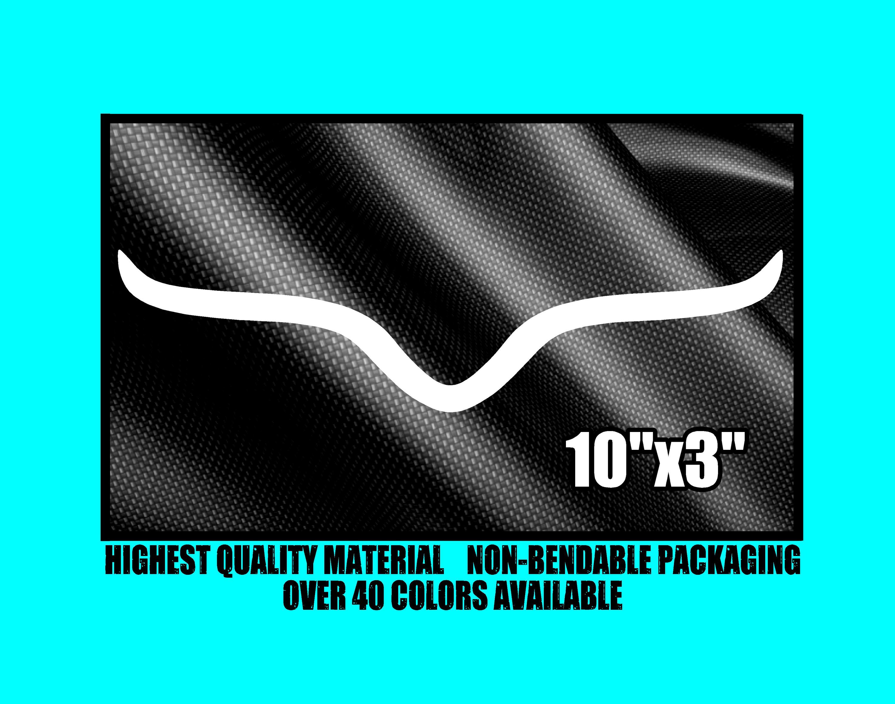 LONGHORN Vinyl Decal 10"x3" Window Sticker Diesel Truck Car Turbo Boost Raised High Construction Country Long Horn Farm Bull