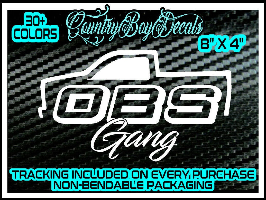 OBS Gang VINYL DECAL Sticker Truck Diesel 150 Lifted Body Etsy