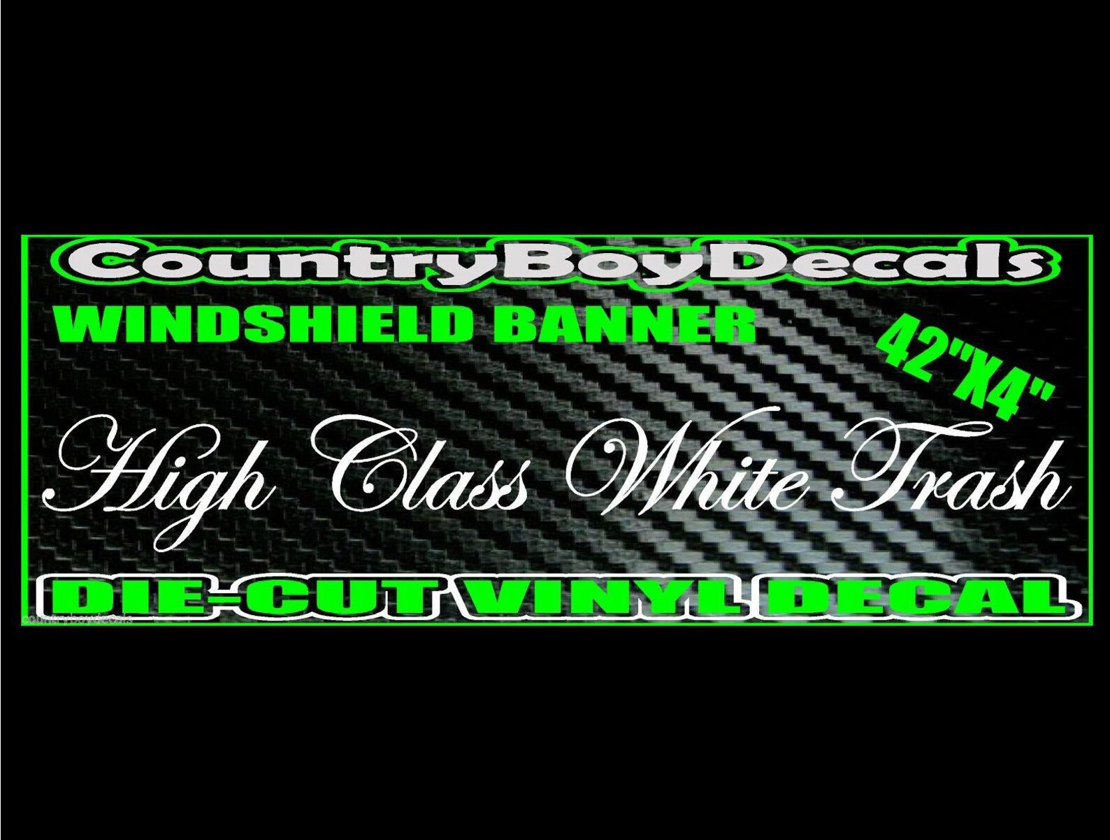 HIGH CLASS WHITE Trash Windshield Brow Vinyl Decal Sticker Etsy