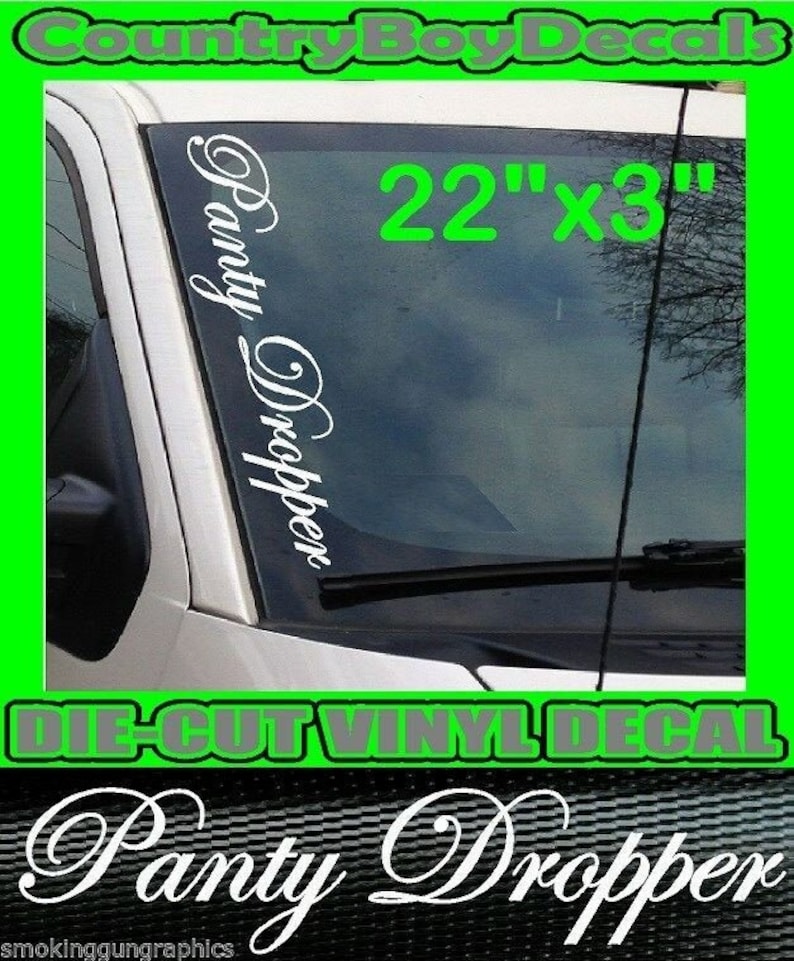 Panty Dropper VERTICAL Windshield Vinyl Decal Sticker Truck Etsy